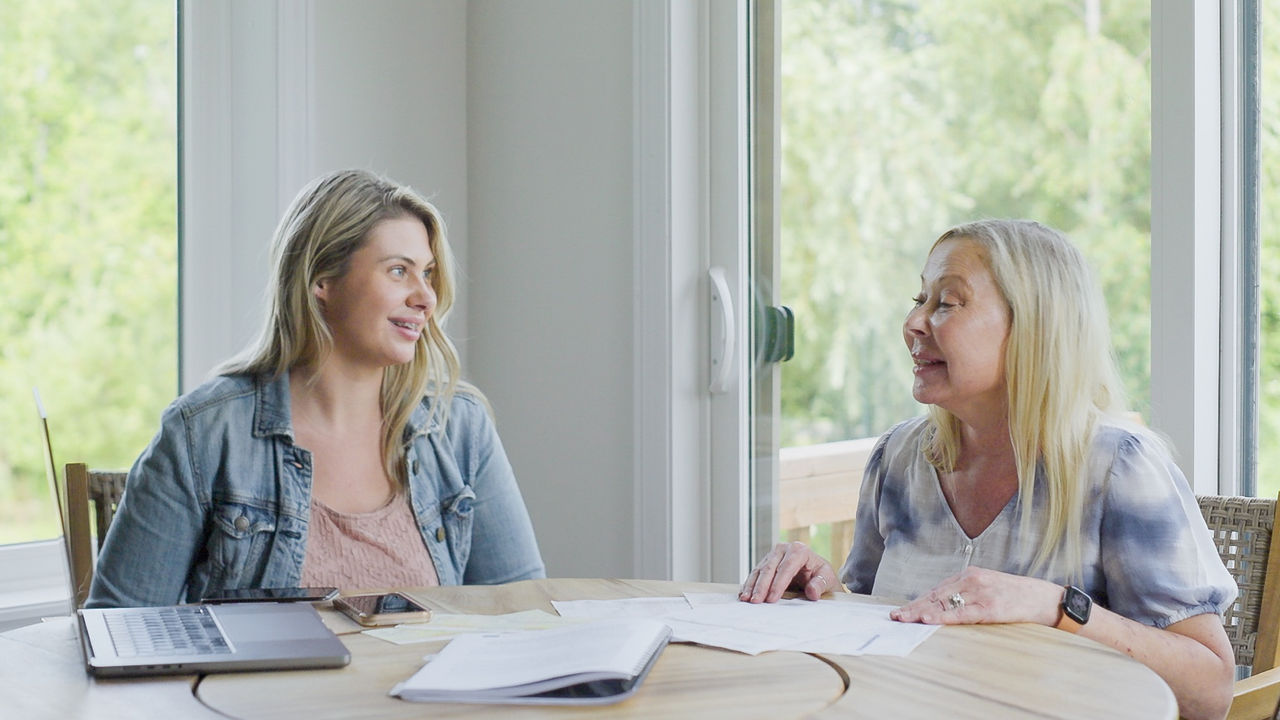 Diane and her daughter discuss the family business.